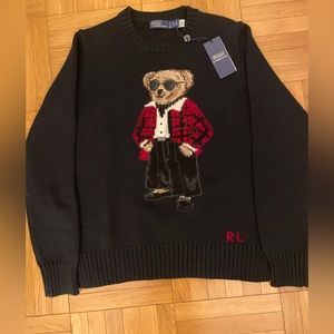 Ralph Lauren bear sweater black